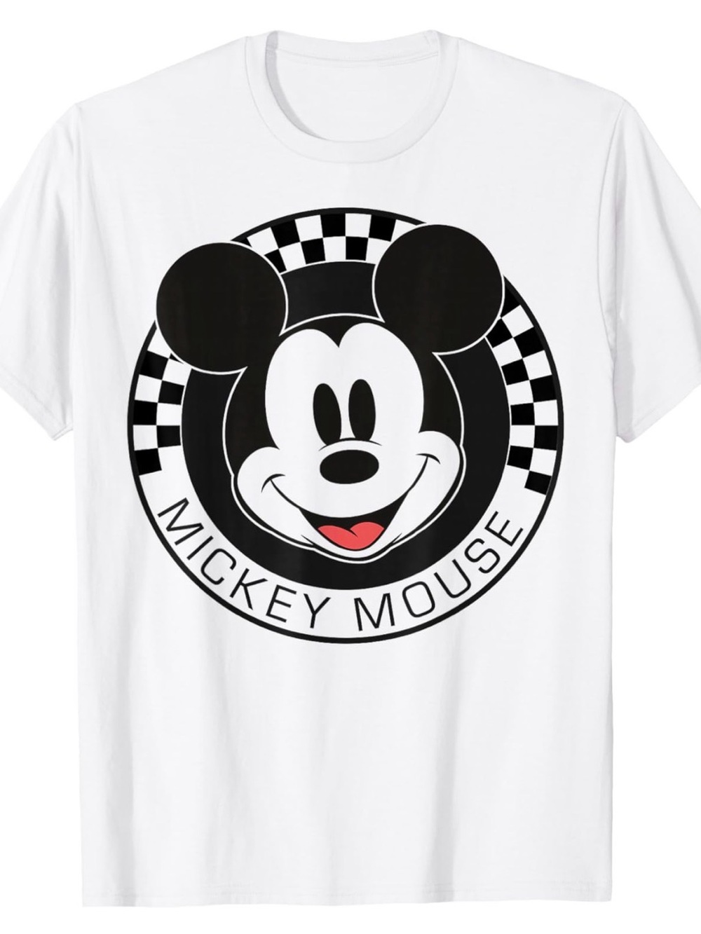 Disney White Tee with Black Mickey Mouse